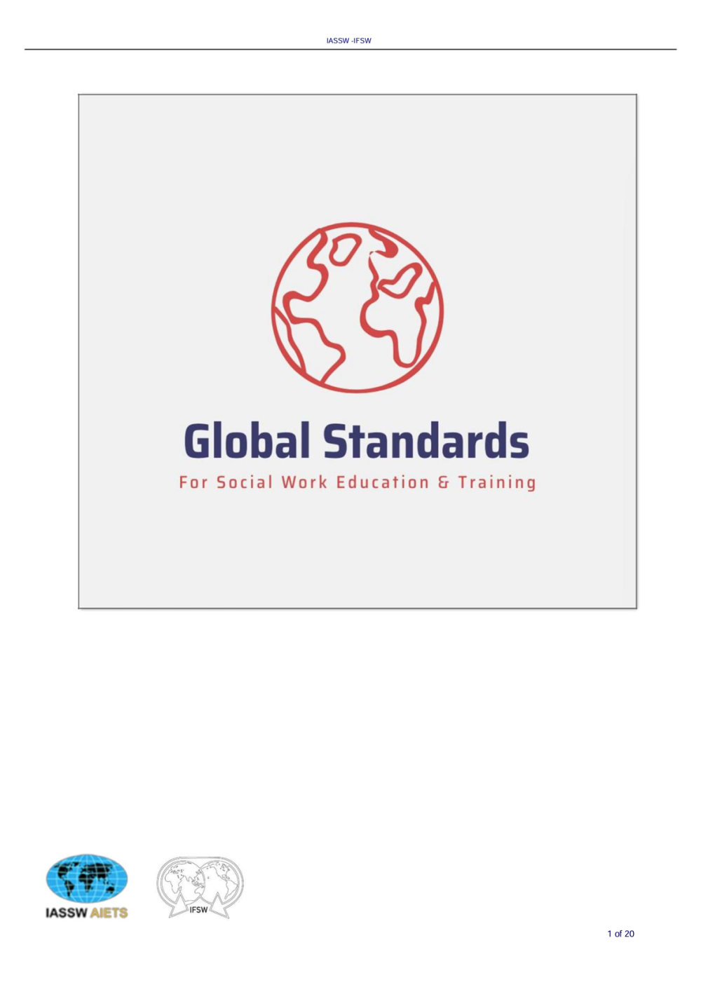 Global Standards for Social Work Education and Training